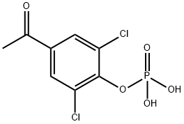 Ethanone, 1-[3,5-dichloro-4-(phosphonooxy)phenyl]- 结构式