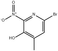 2-硝基-3-羟基-4-甲基-6-溴吡啶 结构式