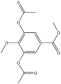 Benzoic acid, 3,5-bis(acetyloxy)-4-methoxy-, methyl ester 结构式