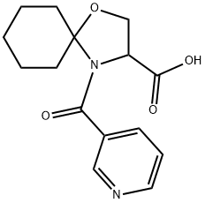 4-(pyridine-3-carbonyl)-1-oxa-4-azaspiro[4.5]decane-3-carboxylic acid 结构式