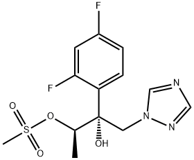 (2R,3R)-3-(2,4-二氟苯基)-3-羟基-4-(1H-1,2,4-三唑-1-基)丁烷-2-基甲磺酸酯 结构式