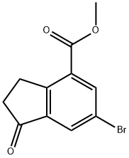 METHYL 6-BROMO-1-OXO-2,3-DIHYDRO-1H-INDENE-4-CARBOXYLATE 结构式