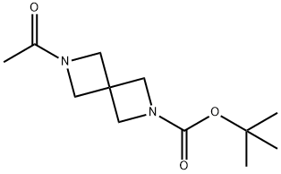 tert-butyl 6-acetyl-2,6-diazaspiro[3.3]heptane-2-carboxylate 结构式