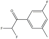 2,2-difluoro-1-(3-fluoro-5-methylphenyl)ethanone 结构式