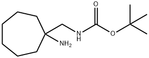 tert-butyl N-[(1-aminocycloheptyl)methyl]carbamate 结构式