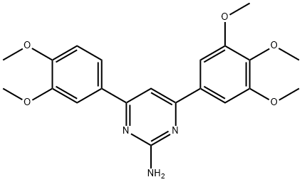 4-(3,4-dimethoxyphenyl)-6-(3,4,5-trimethoxyphenyl)pyrimidin-2-amine 结构式