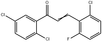 (2E)-3-(2-chloro-6-fluorophenyl)-1-(2,5-dichlorophenyl)prop-2-en-1-one 结构式