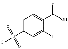 4-(chlorosulfonyl)-2-fluorobenzoic acid 结构式