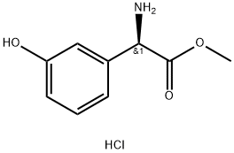 R-3-羟基苯甘氨酸甲酯盐酸盐 结构式