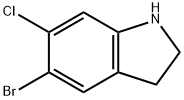5-溴-6-氯-2,3-二氢-1H-吲哚 结构式