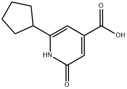 6-cyclopentyl-2-oxo-1,2-dihydropyridine-4-carboxylic acid 结构式
