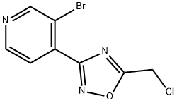 3-(3-溴吡啶-4-基)-5-(氯甲基)-1,2,4-噁二唑 结构式