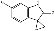 6'-溴螺[环丙烷-1,3'-二氢吲哚]-2'-酮 结构式