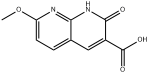7-METHOXY-2-OXO-1,2-DIHYDRO-1,8-NAPHTHYRIDINE-3-CARBOXYLIC ACID 结构式