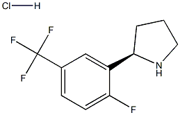 (R)-2-(2-氟-5-(三氟甲基)苯基)吡咯烷盐酸盐 结构式