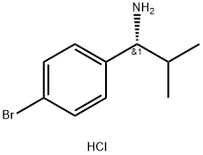 (R)-1-(4-溴苯基)-2-甲基丙烷-1-胺盐酸 结构式