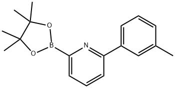 2-(4,4,5,5-tetramethyl-1,3,2-dioxaborolan-2-yl)-6-(m-tolyl)pyridine 结构式