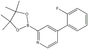 4-(2-fluorophenyl)-2-(4,4,5,5-tetramethyl-1,3,2-dioxaborolan-2-yl)pyridine 结构式
