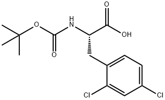 2-((叔丁氧基羰基)氨基)-3-(2,4-二氯苯基)丙酸 结构式