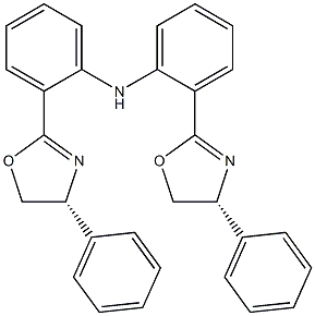 双(2-((R)-4-苯基-4,5-二氢噁唑-2-基)苯基)胺 结构式