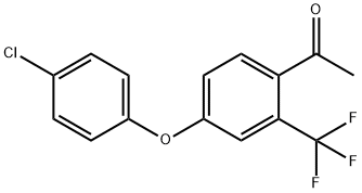 1-(4-(4-氯苯氧基)-2-(三氟甲基)苯基)乙酮 结构式