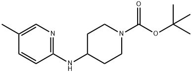 叔-丁基 4-((5-甲基吡啶-2-基)氨基)哌啶-1-甲酸基酯 结构式