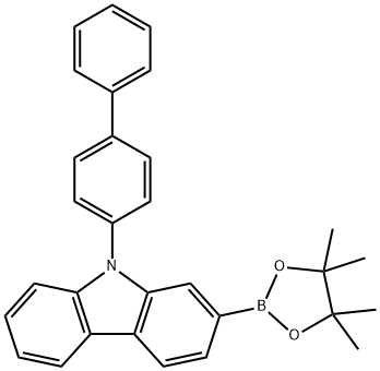 2-硼酸频哪醇酯-9-(4-联苯基)咔唑 结构式