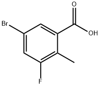 5-溴-3-氟-2-甲基苯甲酸 结构式