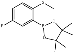 5-氟-2-(甲硫基)苯基硼酸频哪醇酯 结构式