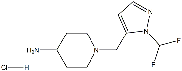 1-[[2-(difluoromethyl)pyrazol-3-yl]methyl]piperidin-4-amine:hydrochloride 结构式