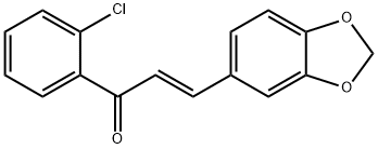(2E)-3-(2H-1,3-benzodioxol-5-yl)-1-(2-chlorophenyl)prop-2-en-1-one 结构式