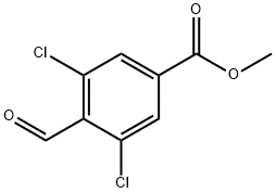 3,5-二氯-4-甲酰基苯甲酸甲酯 结构式