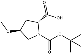 (2R,4S)-1-(TERT-BUTOXYCARBONYL)-4-METHOXYPYRROLIDINE-2-CARBOXYLIC ACID 结构式