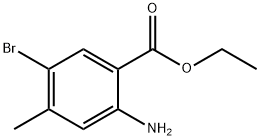 2-氨基-5-溴-4-甲基苯甲酸乙酯 结构式