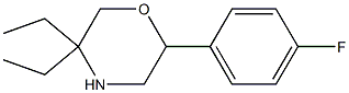 5,5-diethyl-2-(4-fluorophenyl)morpholine 结构式