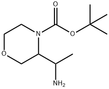 3-(1-氨基乙基)吗啉-4-羧酸叔丁酯 结构式