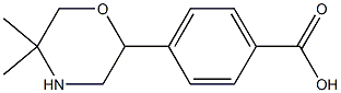 4-(5,5-dimethylmorpholin-2-yl)benzoic acid 结构式