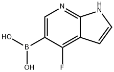 {4-fluoro-1H-pyrrolo[2,3-b]pyridin-5-yl}boronic acid 结构式