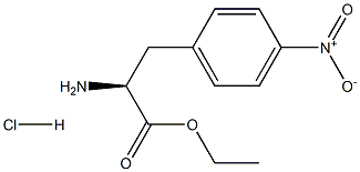 4-硝基-DL-苯丙氨酸乙酯盐酸盐 结构式