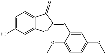 (2Z)-2-(2,5-dimethoxybenzylidene)-6-hydroxy-1-benzofuran-3(2H)-one 结构式