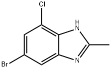 5-Bromo-7-chloro-2-methyl-1H-benzimidazole 结构式