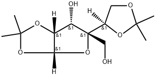 化合物 (3AR,5R,6S,6AR)-5-[(4R)-2,2-DIMETHYL-1,3-DIOXOLAN-4-YL]-5-(HYDROXYMETHYL)-2,2-DIMETHYL-6,6A-DIHYDRO-3AH-FURO[2,3-D][1,3]-DIOXOL-6-OL 结构式