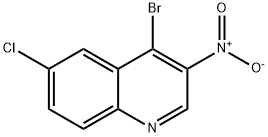 6-氯-3-硝基-4-溴喹啉 结构式