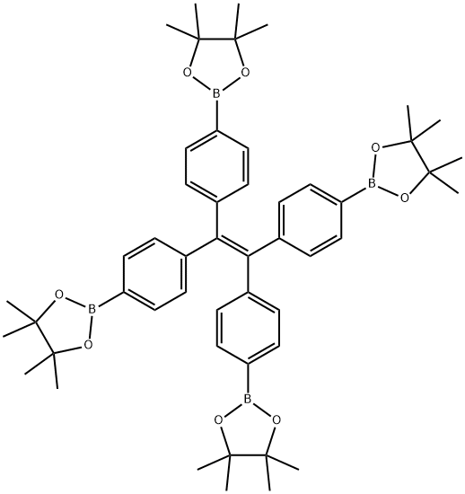 四(4-硼酸频哪醇酯苯基)乙烯 结构式