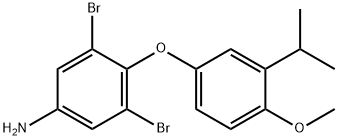 3,5-Dibromo-4-(3-isopropyl-4-methoxy-phenoxy)-phenylamine 结构式
