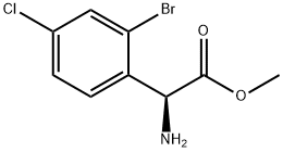 METHYL(2S)-2-AMINO-2-(2-BROMO-4-CHLOROPHENYL)ACETATE 结构式