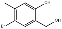 4-Bromo-2-hydroxymethyl-5-methyl-phenol 结构式