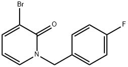3-Bromo-1-(4-fluorobenzyl)pyridin-2(1H)-one 结构式