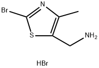 2-溴-4-甲基噻唑-5-甲胺盐酸盐 结构式