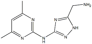 N-[5-(aminomethyl)-1H-1,2,4-triazol-3-yl]-4,6-dimethylpyrimidin-2-amine 结构式